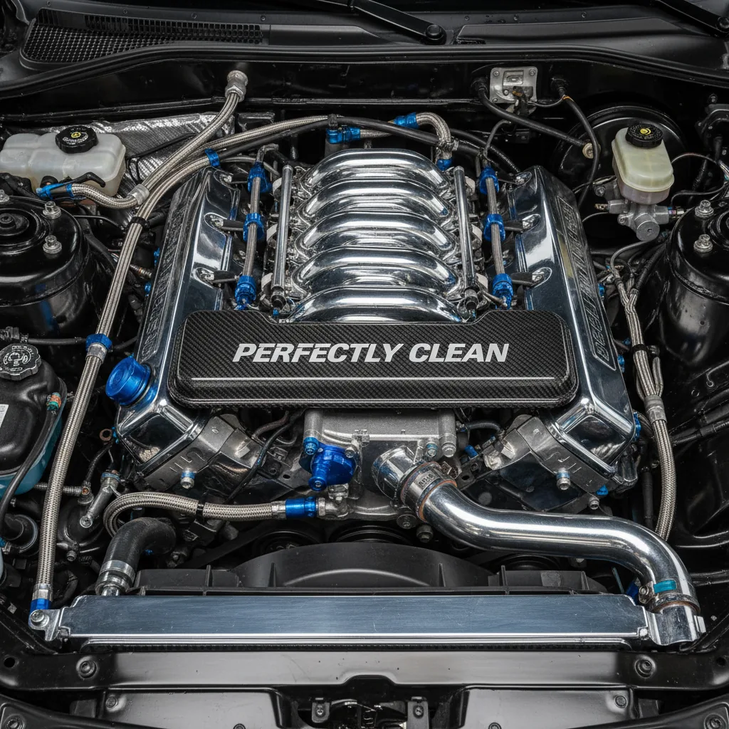 Engine Bay Detailing by Smoking Details in Hollywood, FL